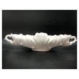 Jeannette Pink Shell Milk Glass Gondola Dish