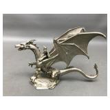 Ral Partha Huma's Silver Dragon Pewter Sculpture