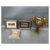 Vtg Gold Leaf Art Pieces Di Garanzia Sadima & Hob-