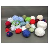 Bin Of Assorted Fabrics & Yarn