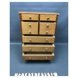 Preowned Wooden Jewelry Stand Up Chest