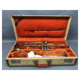 Vintage Besson & Co. Trumpet In Vtg Topper Case