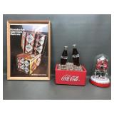 Coca-cola Anniversary Clock & Framed 1967