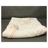 Vintage Ivory Chenille Bedspread
