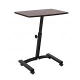 Seville Classics Mobile Laptop Cart Desk Walnut