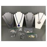 Vintage To Modern Silver Tone Costume Jewelry