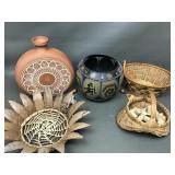 Native American-style Metal Basket & More