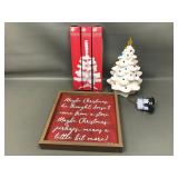 Mr. Christmas Nostalgic Lighted White Ceramic