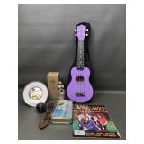 Purple Ukulele, sea shells, decor & more