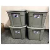 4 Preowned Sterilite Storage Bins