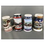 Vintage Budweiser Beer Steins