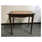 Leather Top Mahogony Side Table