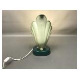 Vtg Mcm Green Pottery Cornucopia Tv Lamp