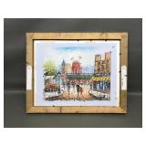 Oil Painting, Parisian Street Moulin Rouge Signed