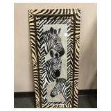 Framed Printt 'zebra Kingdom' By Kelby Love