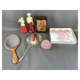 Vtg Avon Tendetr Blossoms Set, Hand Mirrors & More