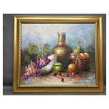 Fruit Still life painting signed m. Austin