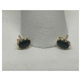 14l Gold & Gemstone Earrings
