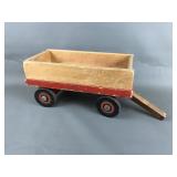 Vtg Wooden Pull Trailer Toy By Sturdy Stuff Toys