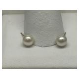 14k Gold & Pearl Earrings