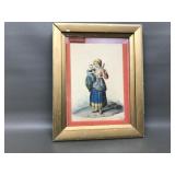 Antique Woman With Child Art Print