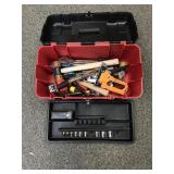 Craftsman tool box with staple gun & more