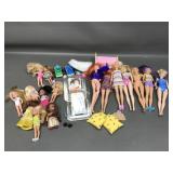 Vtg Mini Cabbage Patch Dolls & Modern Barbie Dolls
