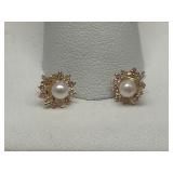14k Gold & Pearl Earrings