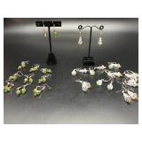 20 Pairs Swarovski Crystal Christmas Tree Earrings