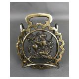 Brass St. George Slaying The Dragon Medallion