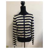 New Ralph Lauren Navy Metallic Stripe Cardigan