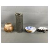 Handcrafted Stoneware Glazed Bowl & More Pottery