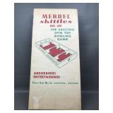 Vtg Merdel Skittles Spin Top Bowling Game