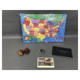 Vintage Pilot Flight Record Book & Souvenirs