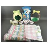 Handpainted Ceramic Easter Baskets, Napkin Rings
