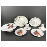 1980's J.l. Hudson Santa Cake Stand, Pfaltzgraff
