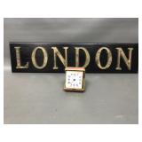 Vtg Wooden London Plaque Sign & More