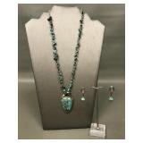 Sterling Silver & Turquoise? Necklace & Earrings