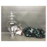 Glass Apothecary Jar & Holiday Lights