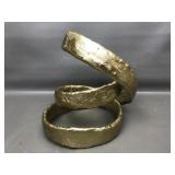 Modern Abstract Gold Metal Accent Decor