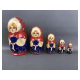 Vintage Russian Matryoshka Nesting Doll Set
