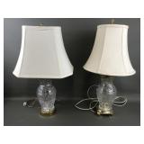 Vintage Waterford Crystal Table Lamps