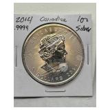 1oz .9999 Fine Silver Canadian Coin