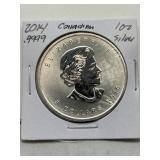1oz .9999 Fine Silver Canadian Coin