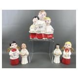 Vtg Hand Painted Ceramic Choir Figurines