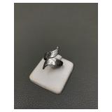 Vintage Sterling Silver Etched Ring