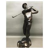 Vintage Resin Golfer Statue