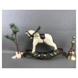 White Christmas Rocking Horse Figurine & More