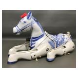 Vintage Chinoiserie Ceramic Marionette Horse