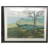 Framed Stylized Landscape Print, 'north Coast'